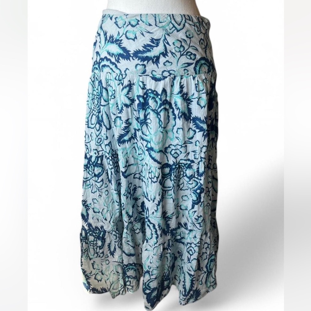 Chaps Denim Blue and White Casual skirt